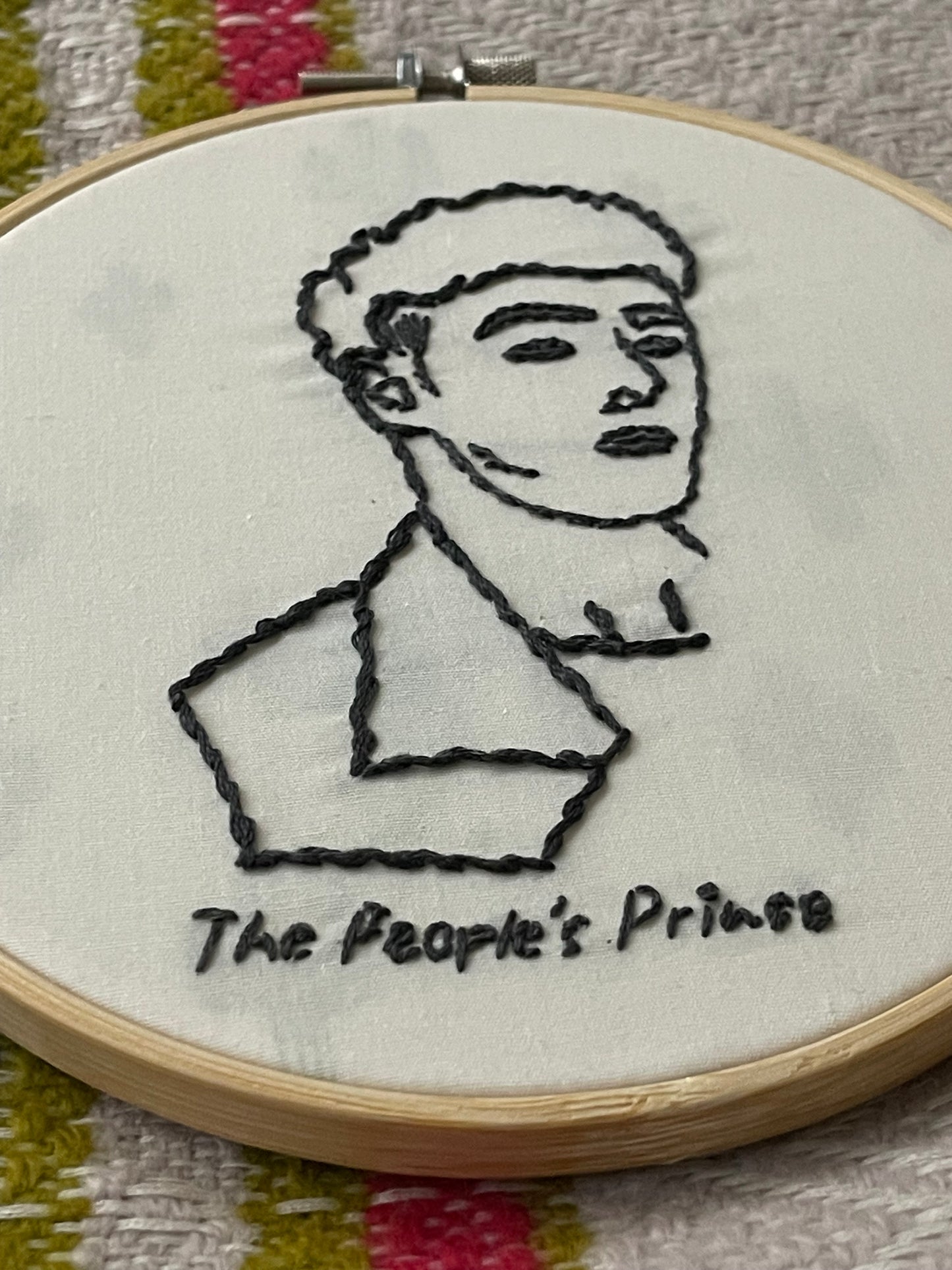 The People’s Prince | 6” hand embroidered hoop