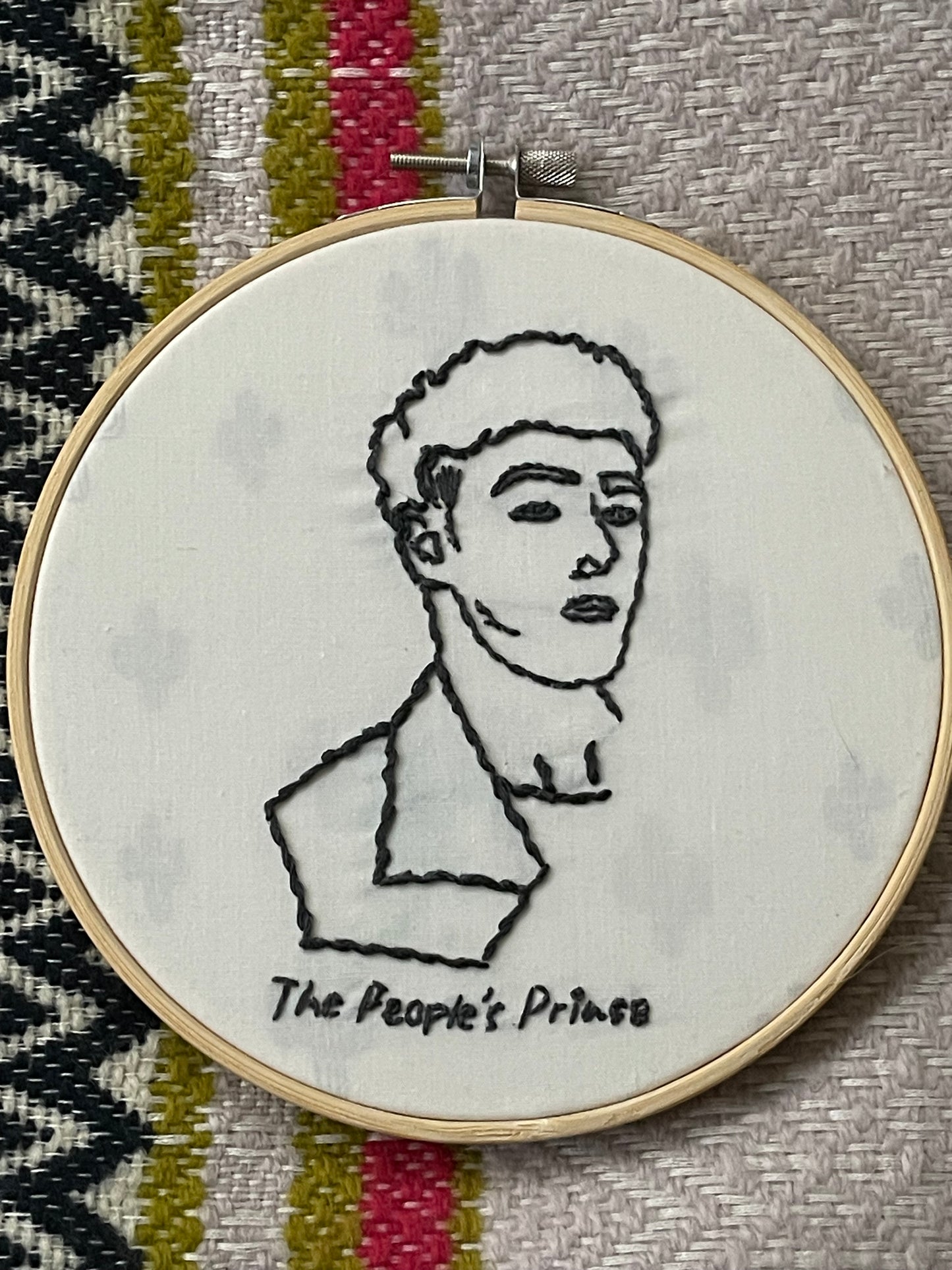 The People’s Prince | 6” hand embroidered hoop
