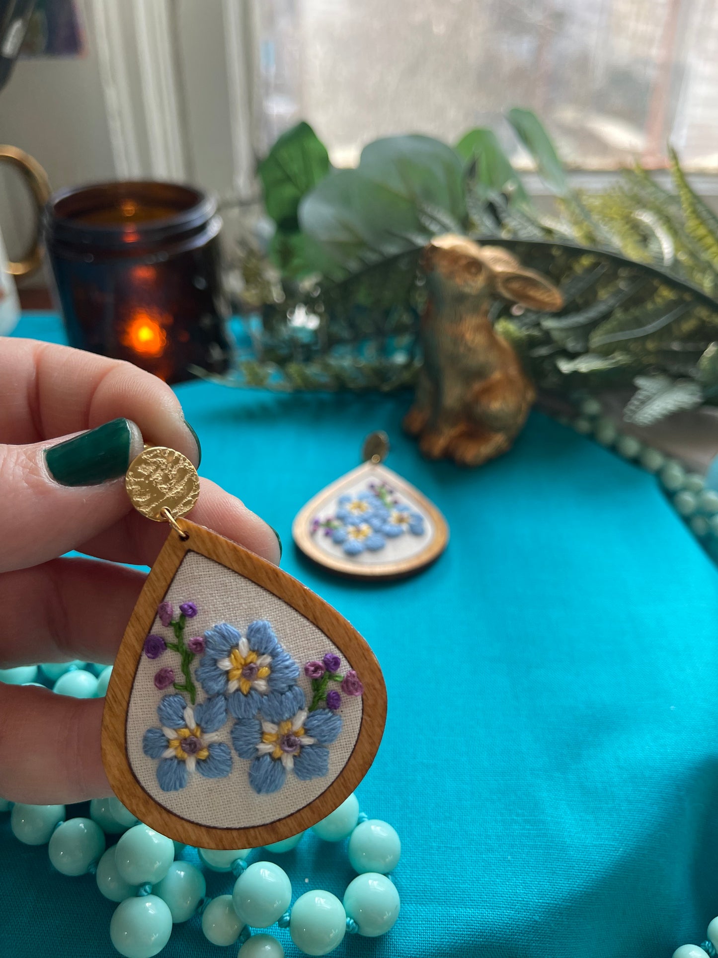 The Naomi | Forget-Me-Nots Dangle Earrings (September)