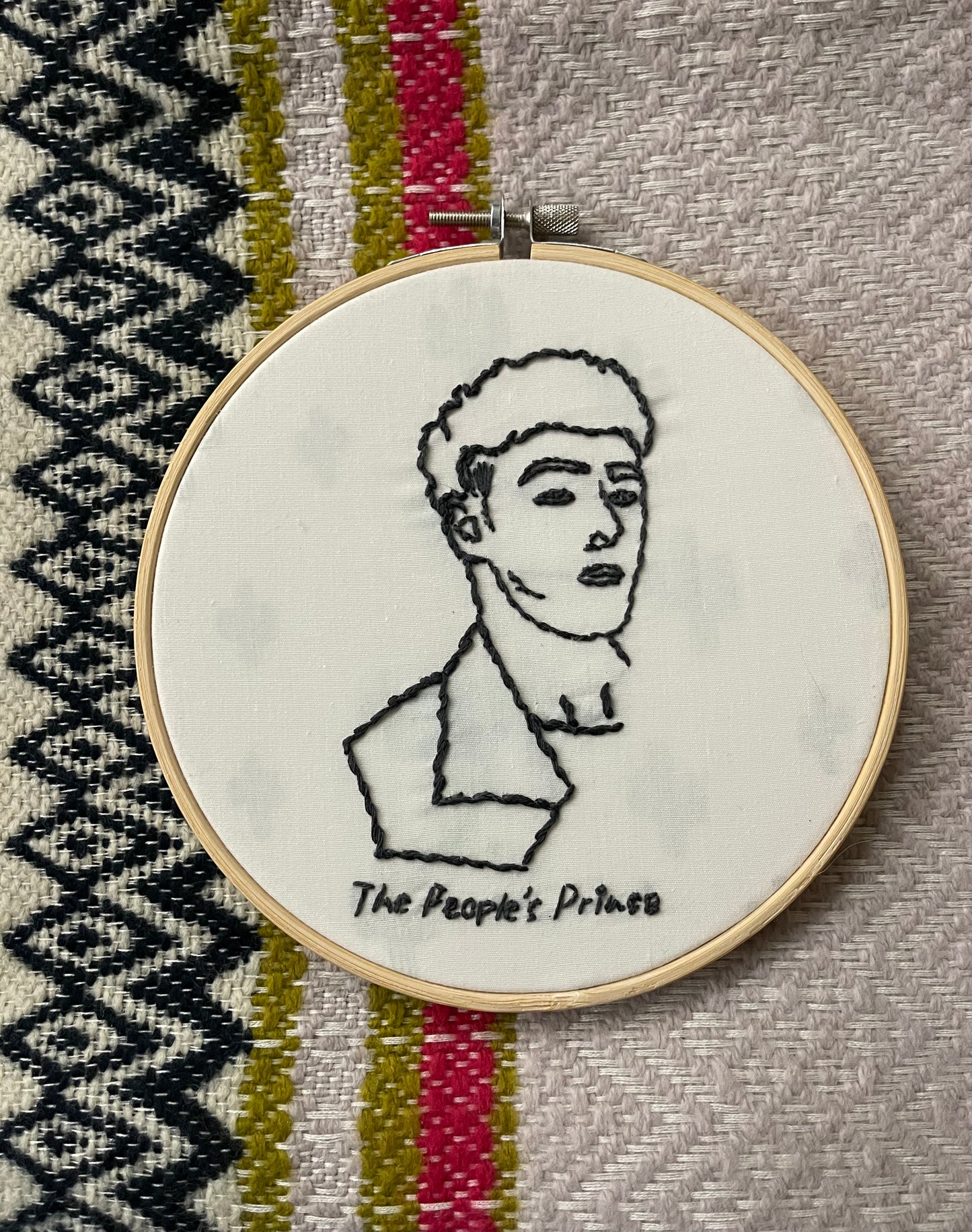 The People’s Prince | 6” hand embroidered hoop