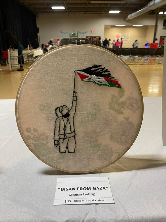“Bisan from Gaza” - 12” embroidery hoop