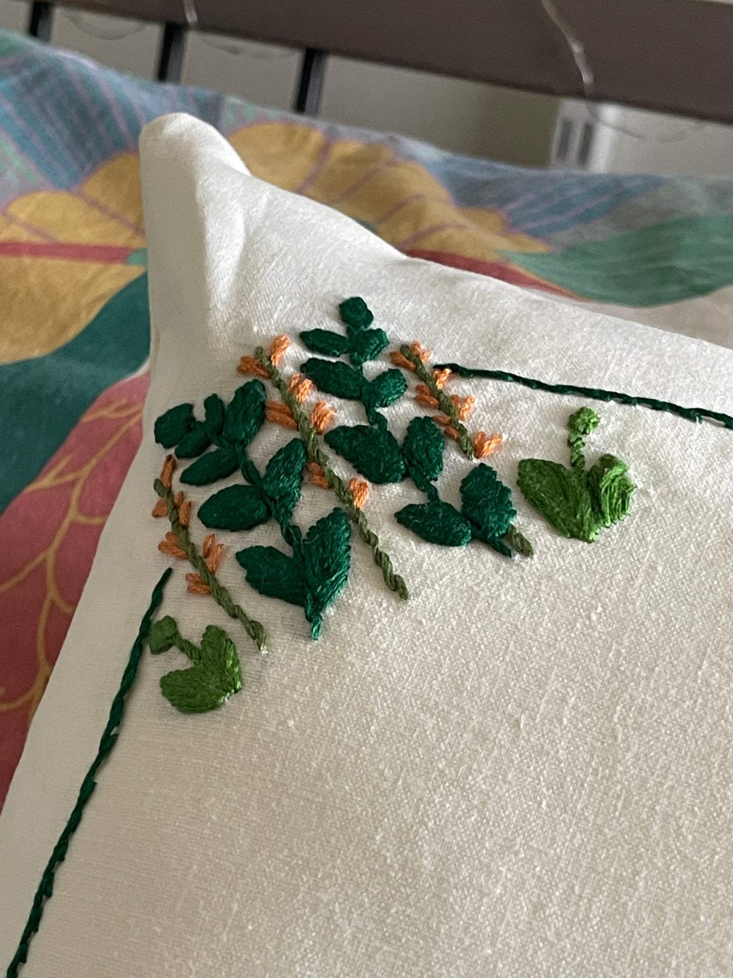 Custom Listing for Karen | 16 x 16 Hand Embroidered Pillow (2 Sides)