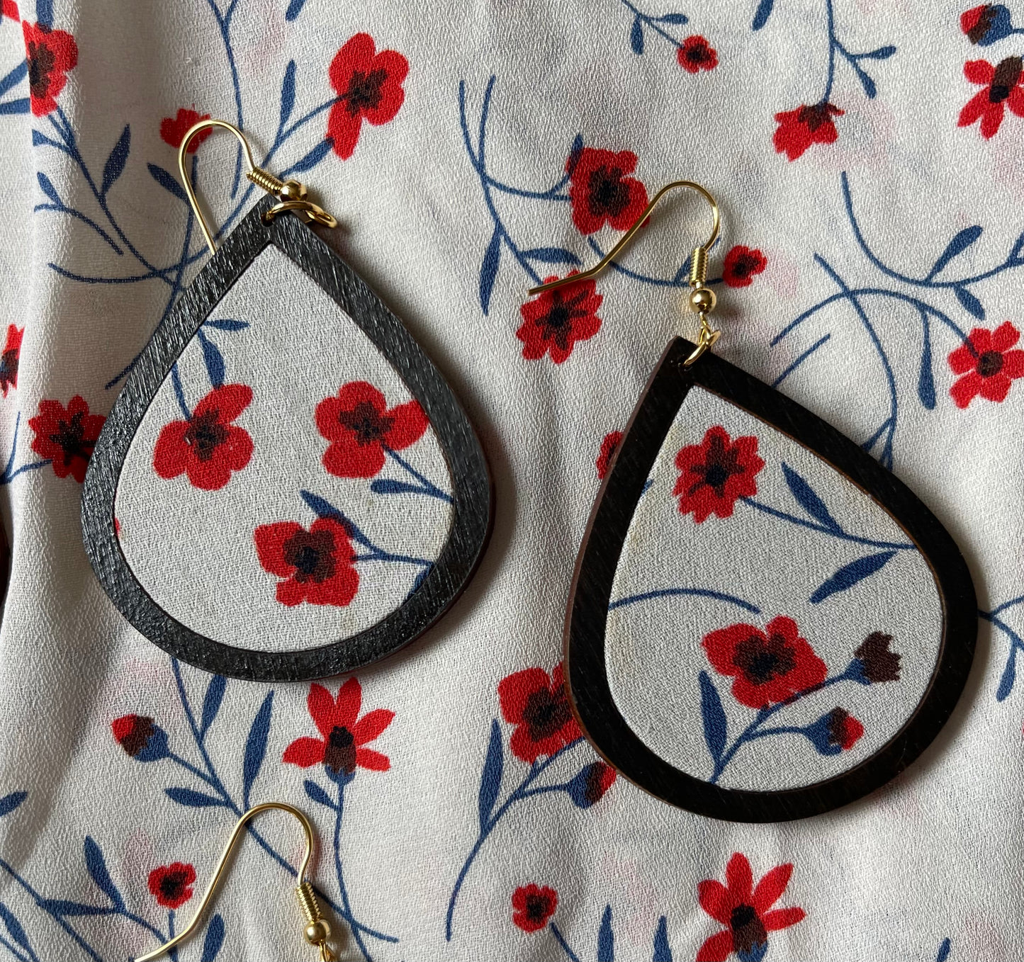 The Hind | Poppy Fabric Scrap Earrings