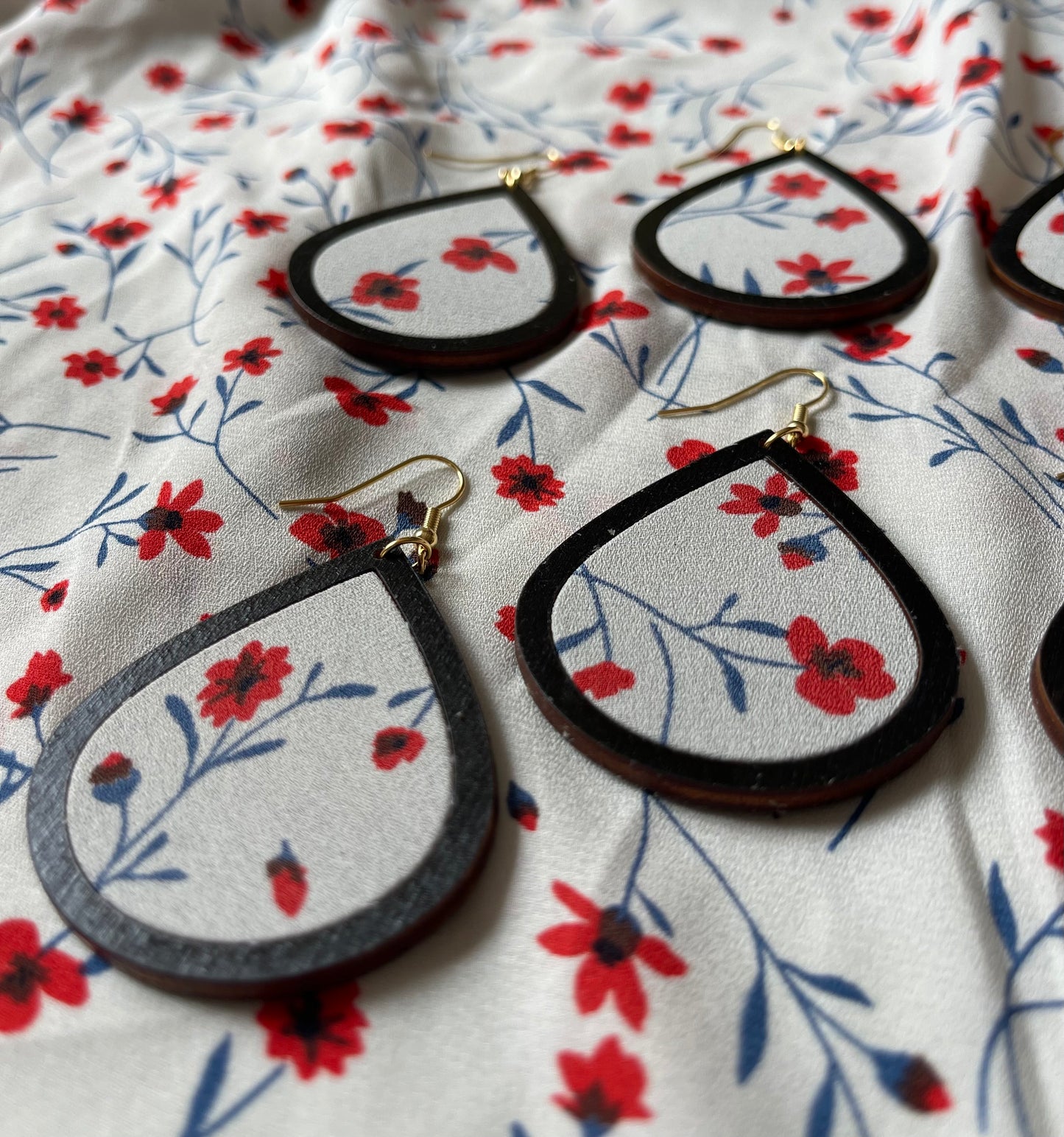 The Hind | Poppy Fabric Scrap Earrings