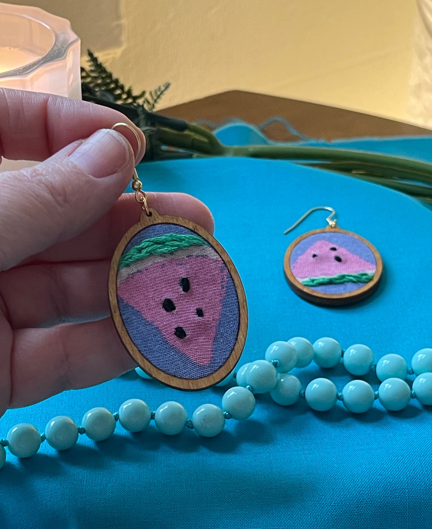 The Youmna | One of a Kind Watermelon Ovals