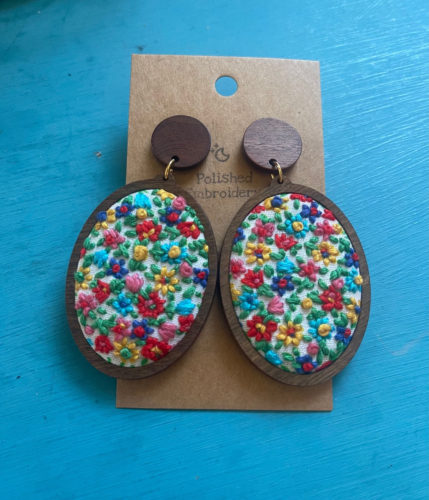 The Chasity | Bright Vintage Multicolor Floral Dangles