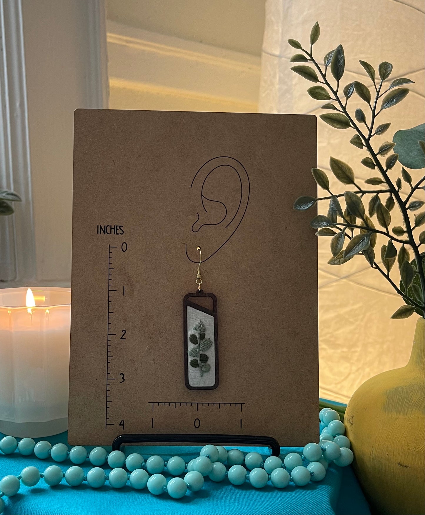 The Becca | Eucalyptus Dangle Earrings