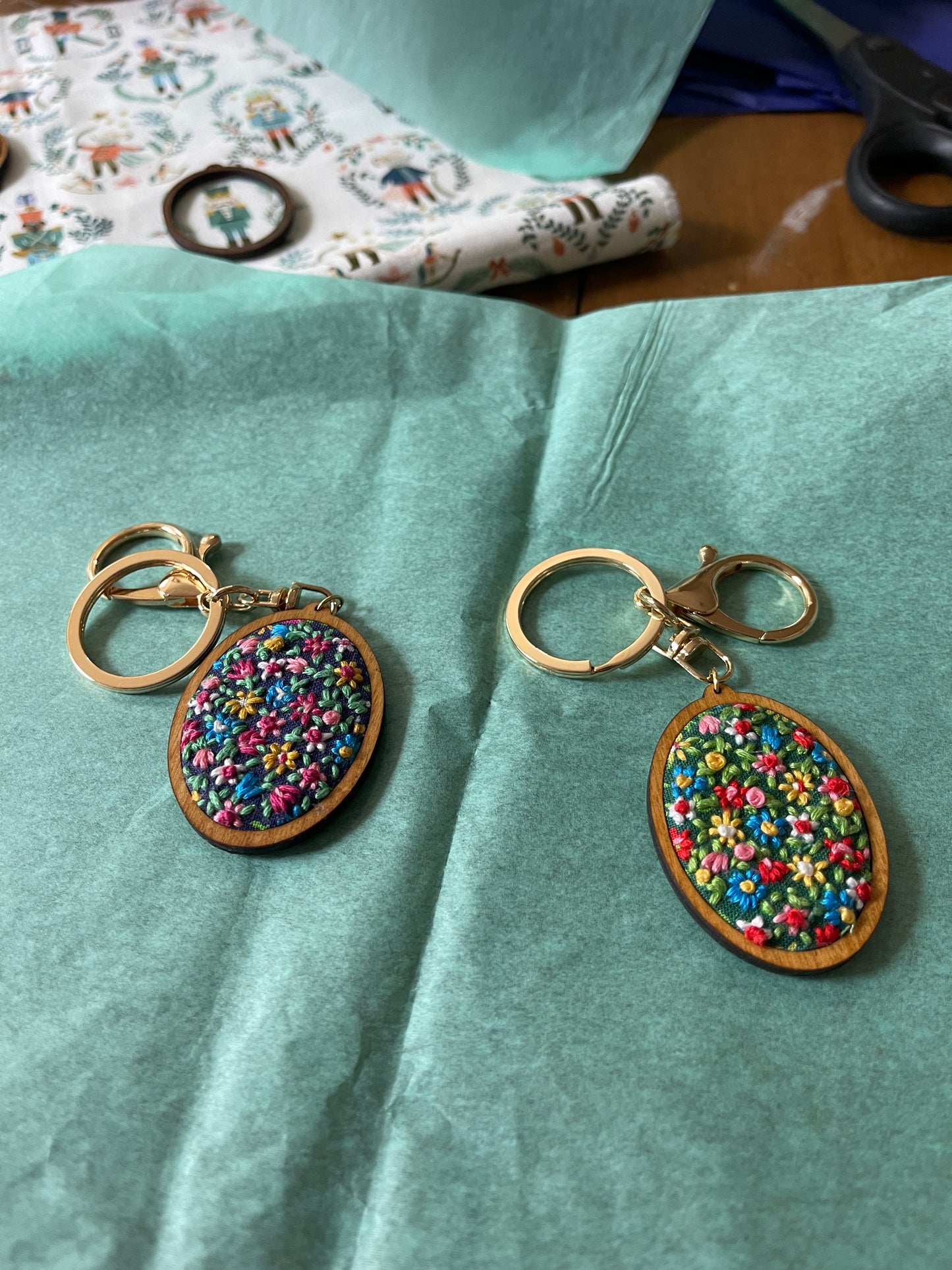 Floral Cache Keychain
