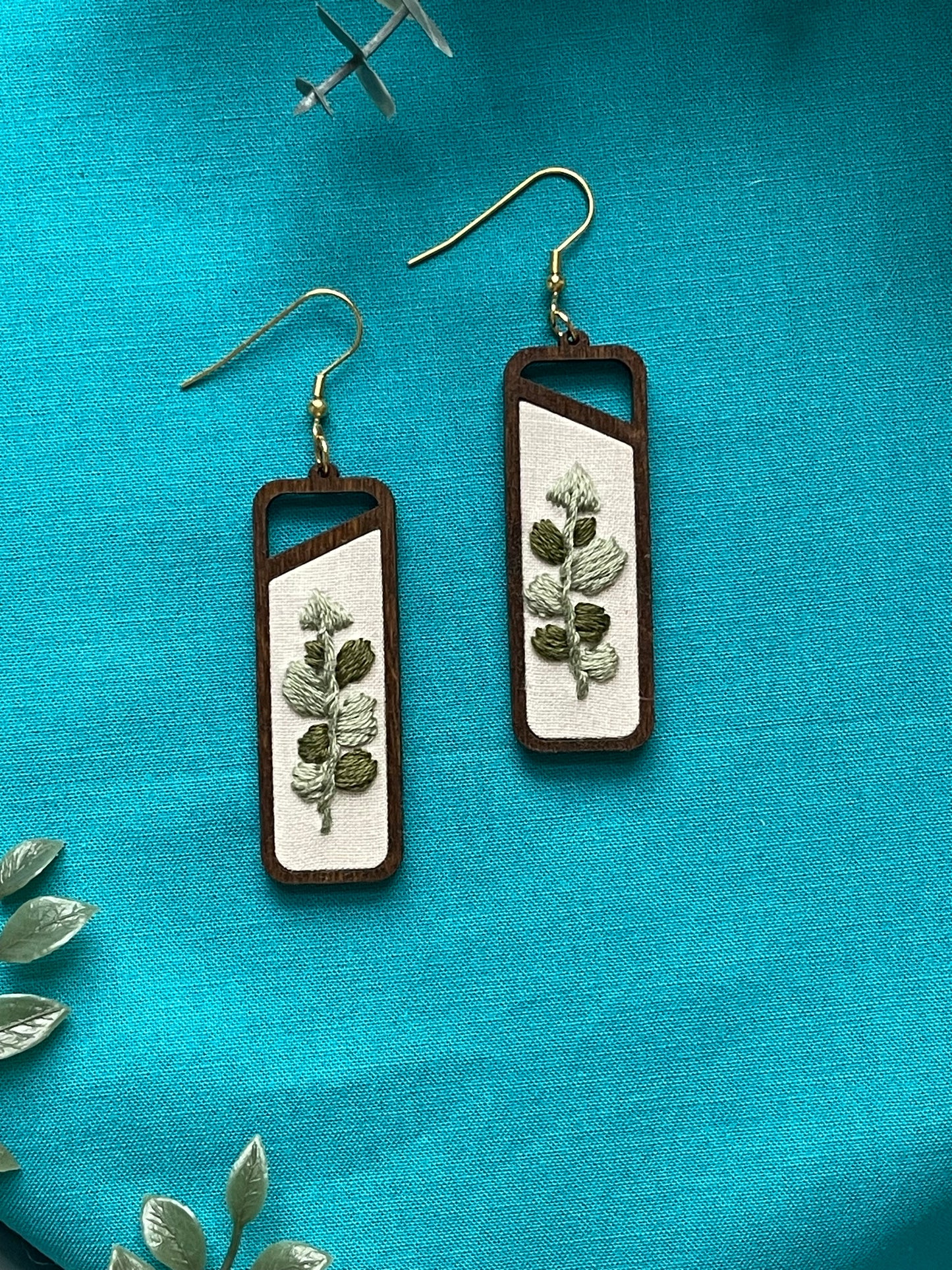 The Becca | Eucalyptus Dangle Earrings