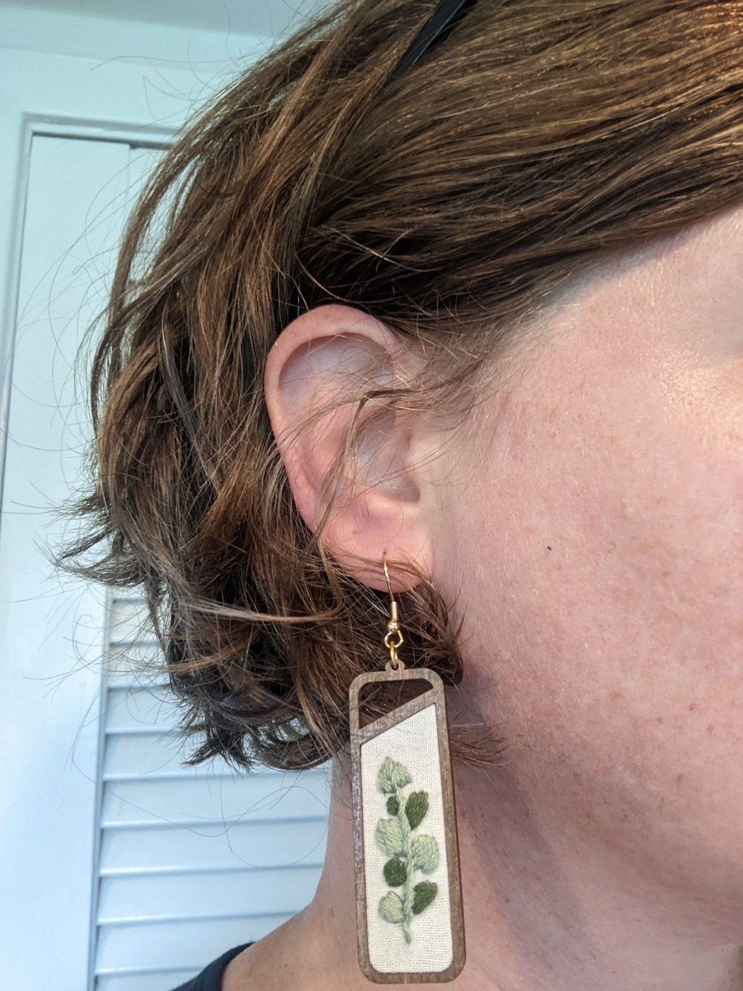 The Becca | Eucalyptus Dangle Earrings