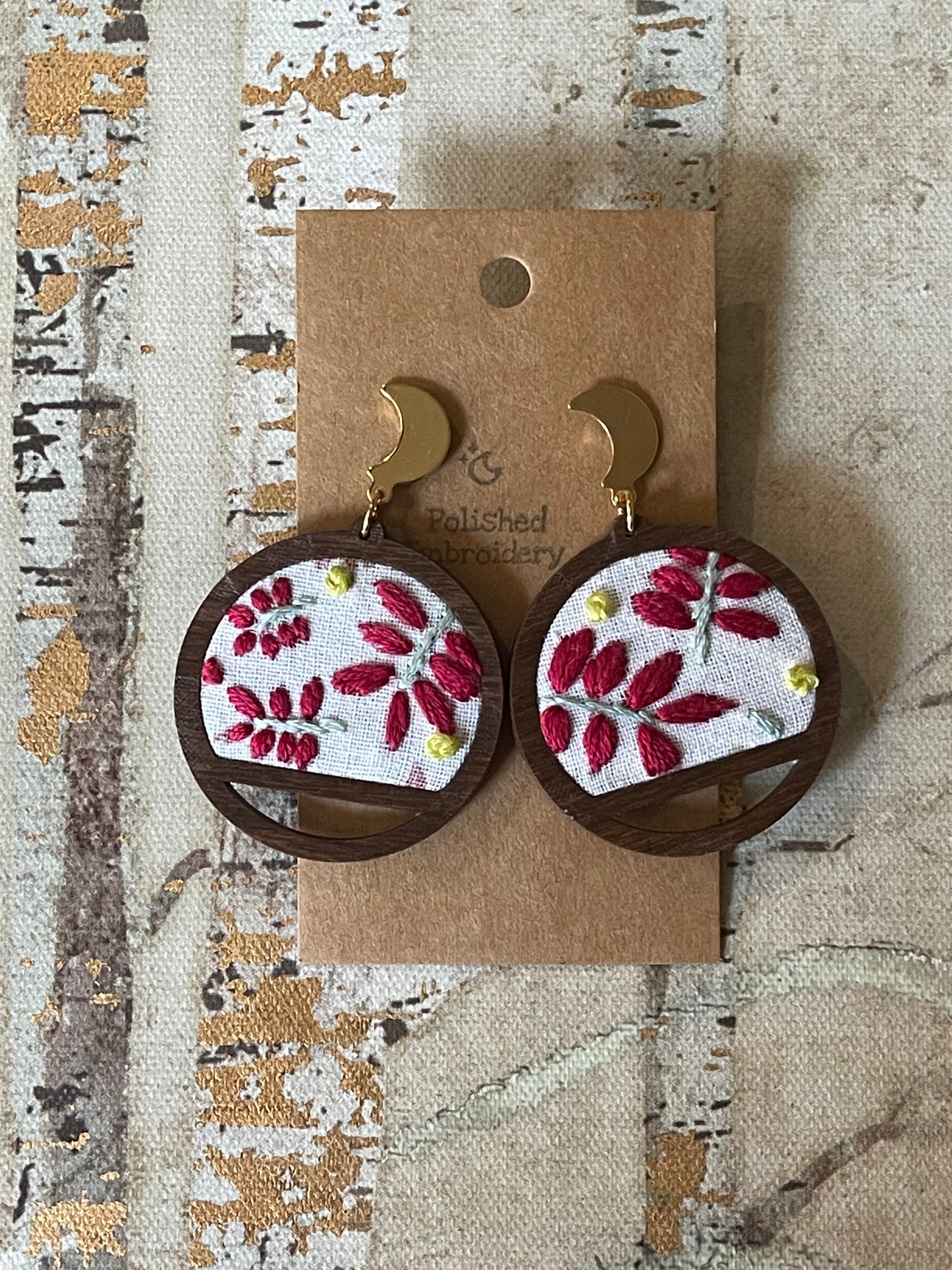 The Natasha | Red Leaf Dangle Earrings