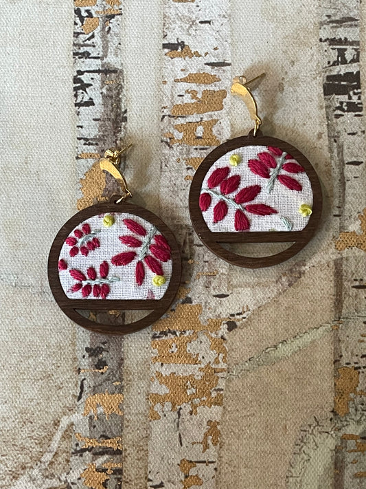 The Natasha | Red Leaf Dangle Earrings