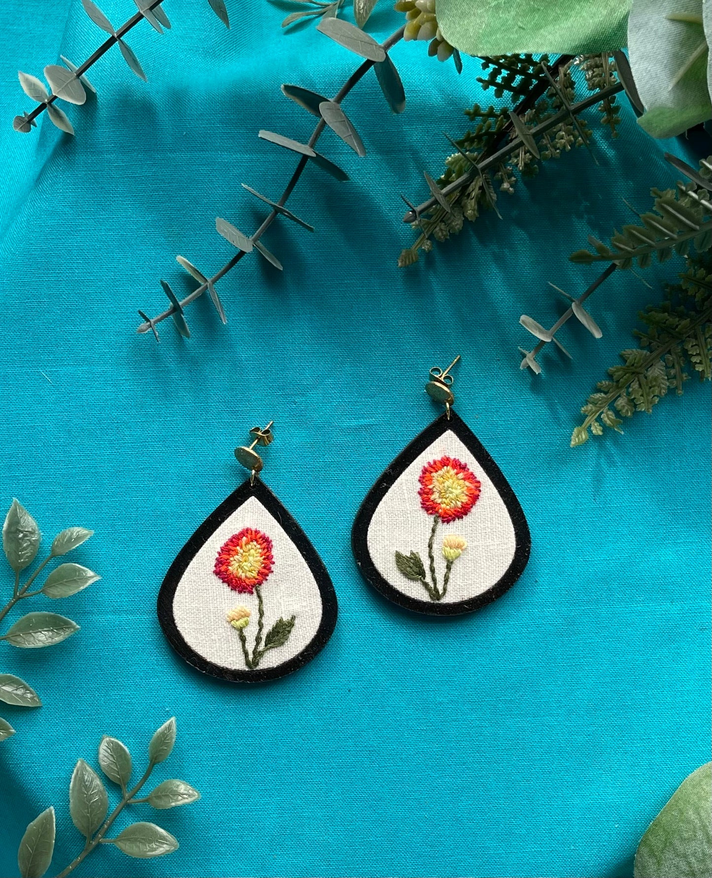 The Carrie Ann | Chrystanthemum Dangle Earrings (November)