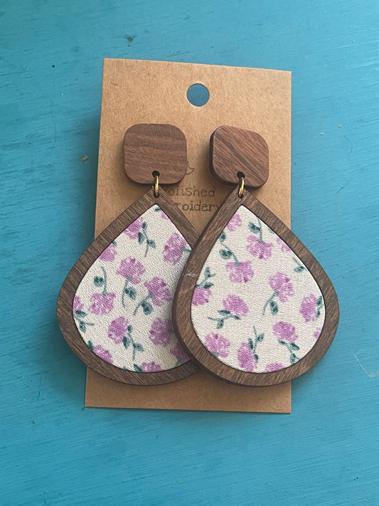 The Sophie | OOAK Wide Tear Drop Fabric Scrap Earrings