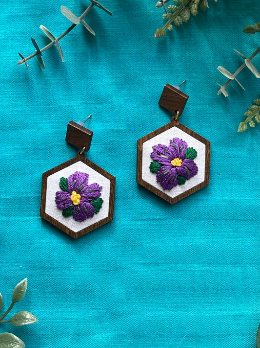 The Ellie | Violet Dangle Earrings (February)