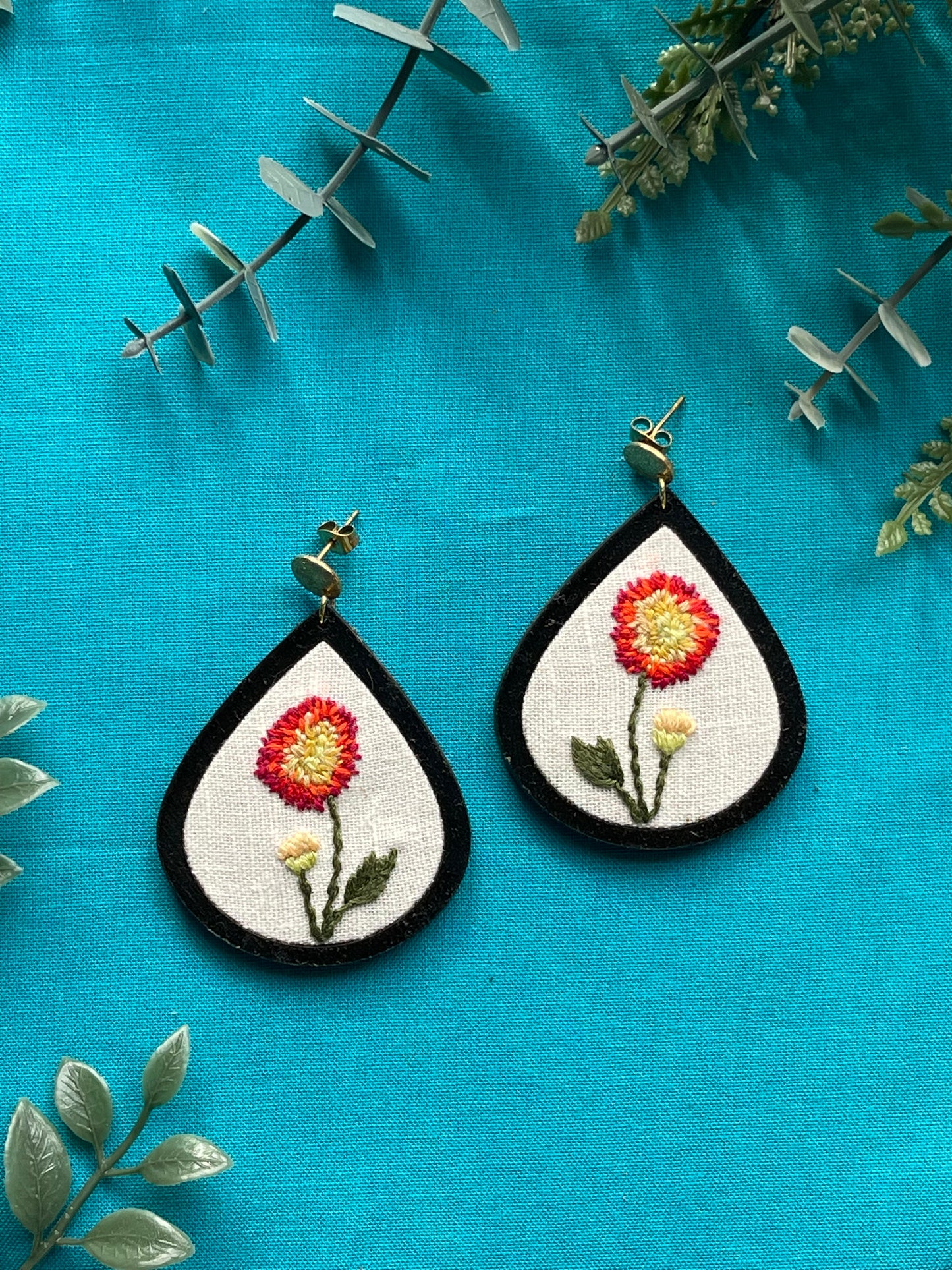 The Carrie Ann | Chrystanthemum Dangle Earrings (November)