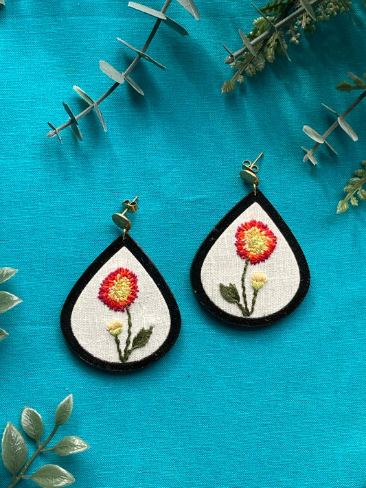 The Carrie Ann | Chrystanthemum Dangle Earrings (November)