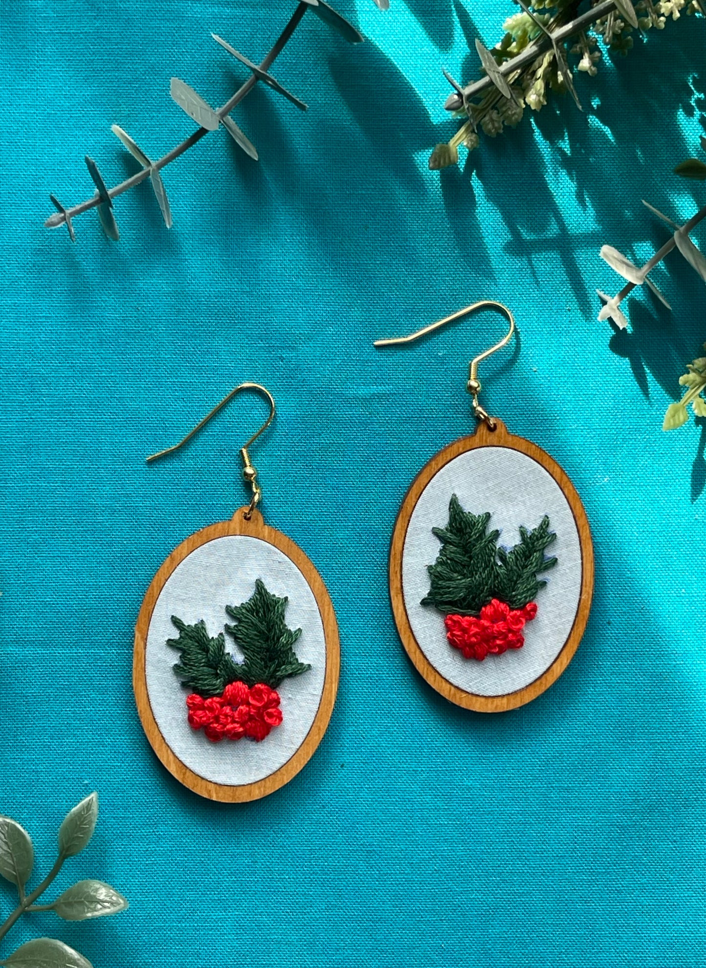 The Ashley | Holly Berry Dangle Earrings (December)