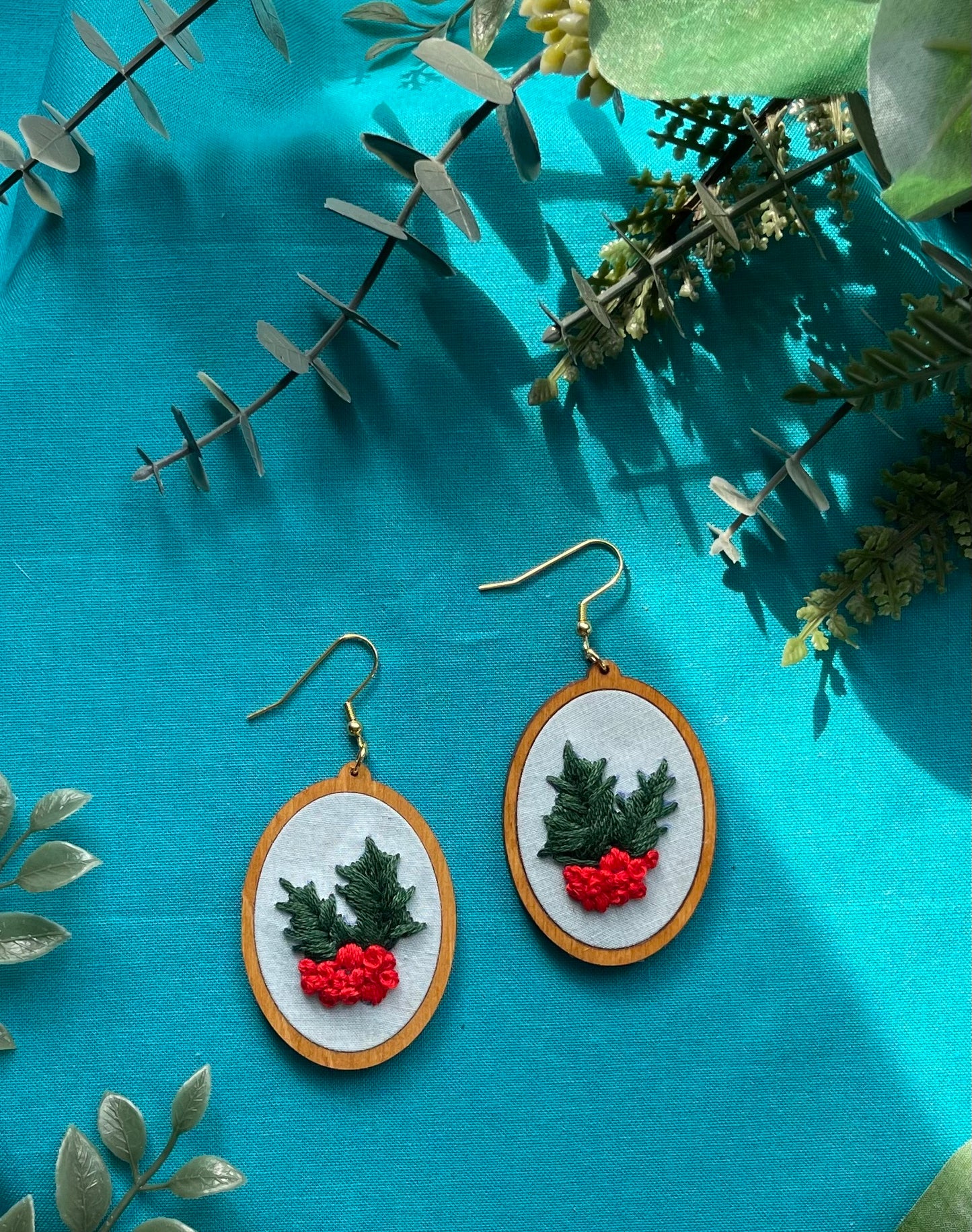 The Ashley | Holly Berry Dangle Earrings (December)