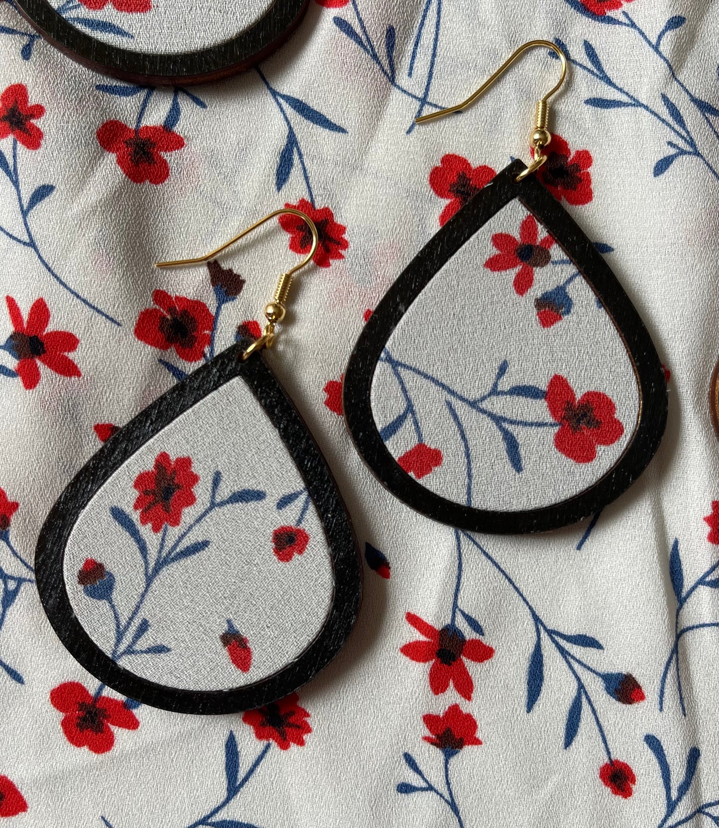 The Hind | Poppy Fabric Scrap Earrings