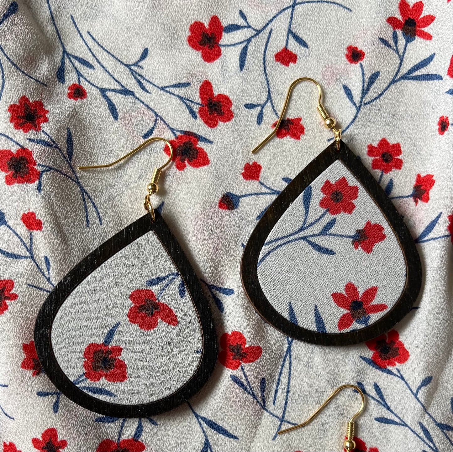 The Hind | Poppy Fabric Scrap Earrings