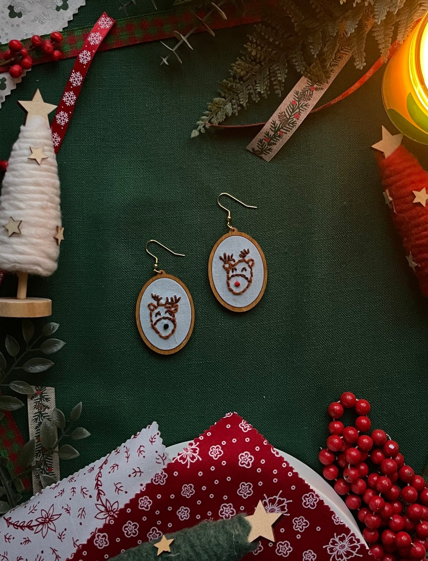 The Luna | Reindeer Dangle Earrings