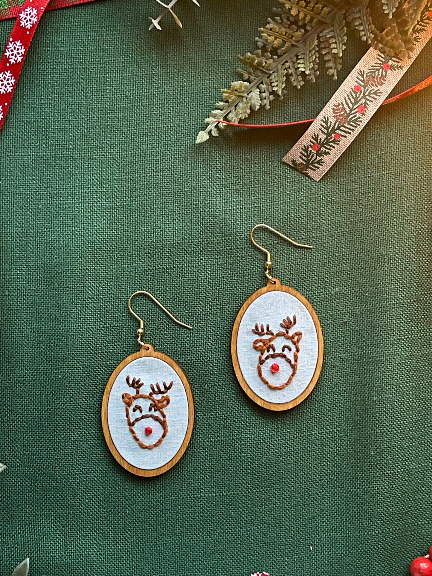 The Luna | Reindeer Dangle Earrings