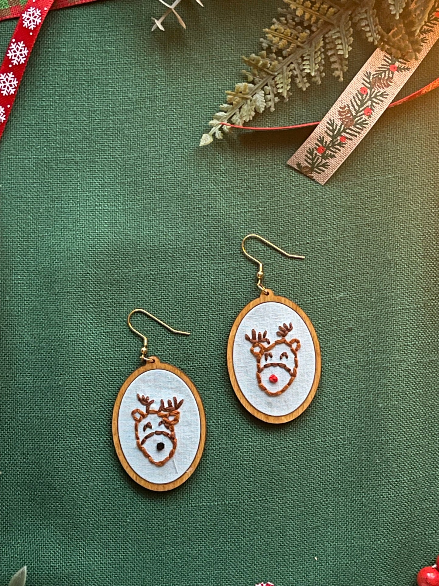 The Luna | Reindeer Dangle Earrings