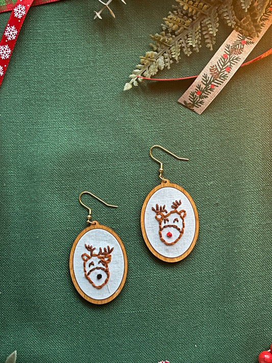 The Luna | Reindeer Dangle Earrings