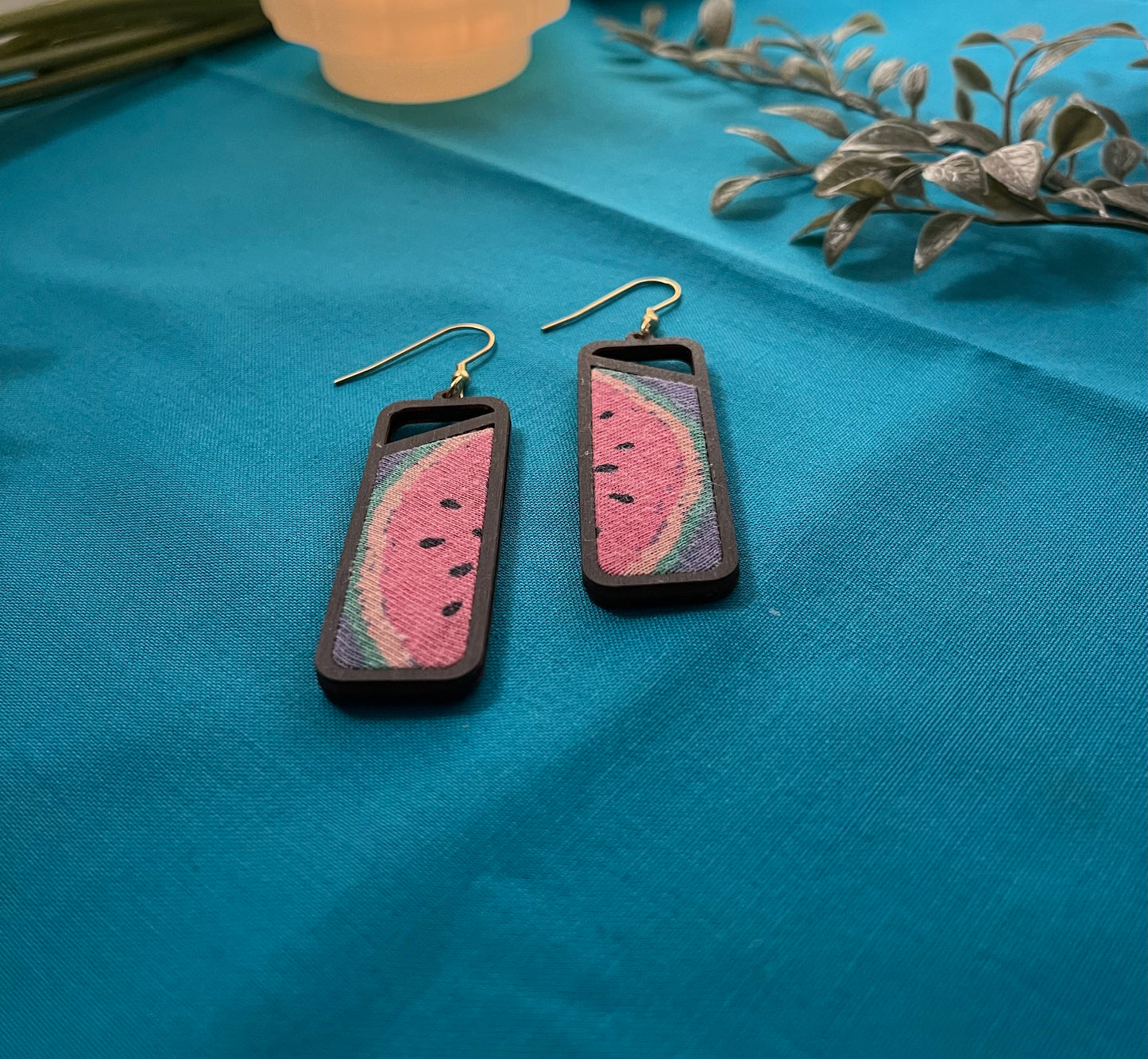 The Mila | Watermelon Rectangle Dangles