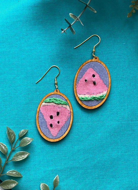 The Youmna | One of a Kind Watermelon Ovals