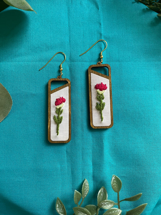 The Liz | Carnation Dangle Earrings (January)